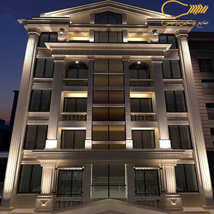 نورپردازی ساختمان مسکونی