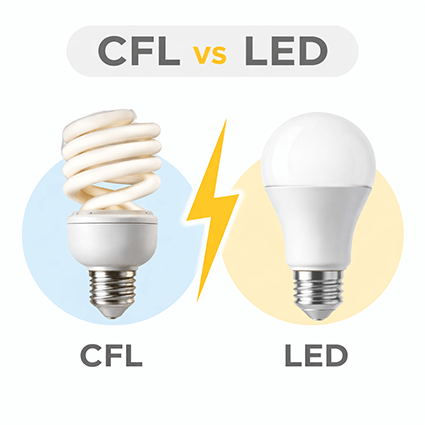 تفاوت لامپ ال ای دی و کم مصرف